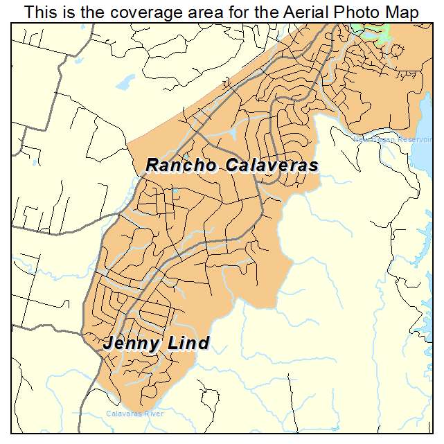 Rancho Calaveras, CA location map 