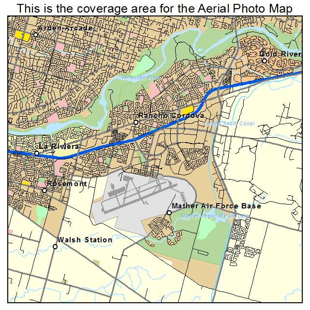 Rancho Cordova, CA location map 