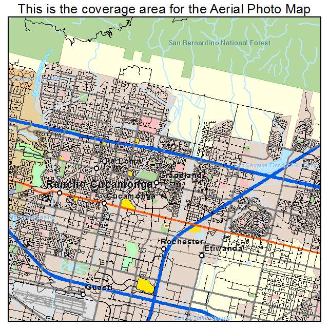 Rancho Cucamonga, CA location map 