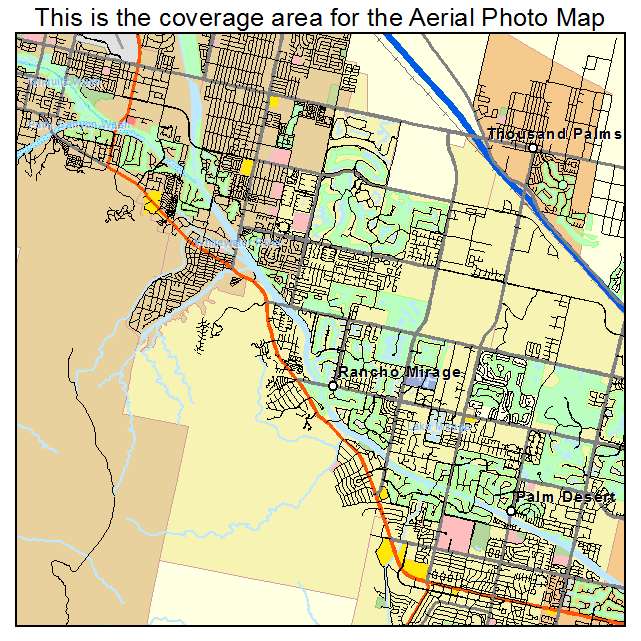 Rancho Mirage, CA location map 