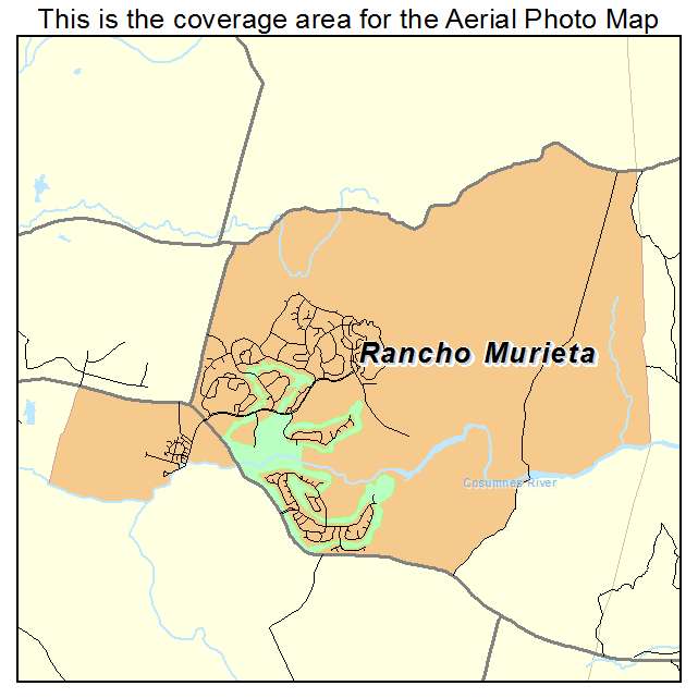 Rancho Murieta, CA location map 