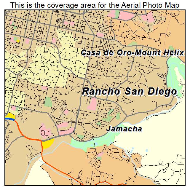 Rancho San Diego, CA location map 