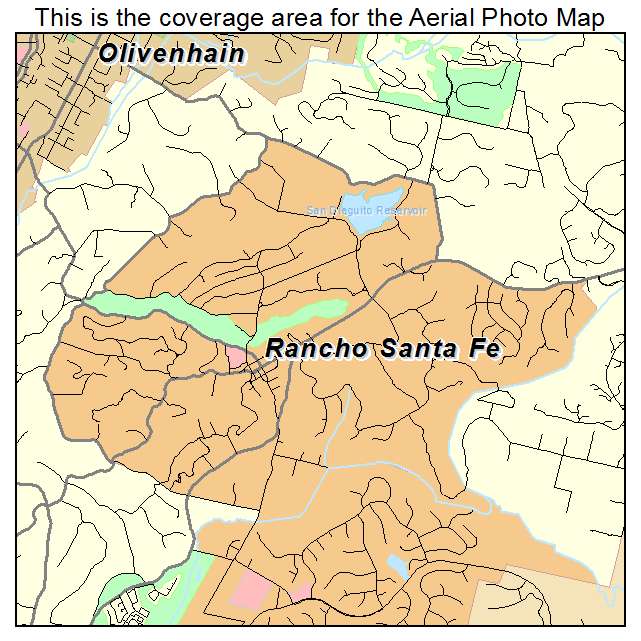 Rancho Santa Fe, CA location map 