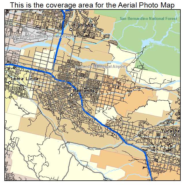 Redlands, CA location map 