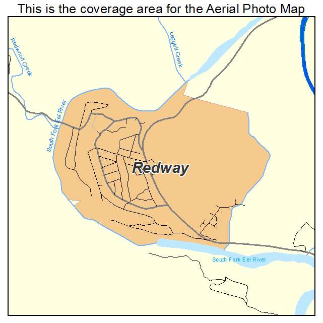 Redway, CA location map 