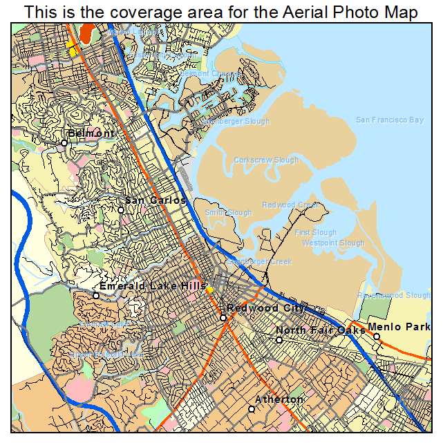 Redwood City, CA location map 