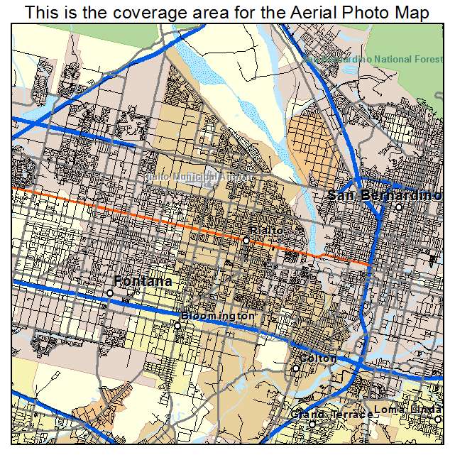 Rialto, CA location map 