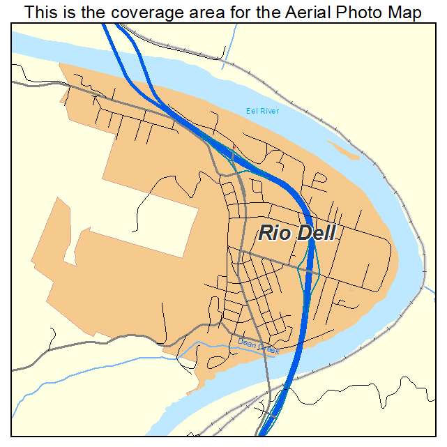 Rio Dell, CA location map 