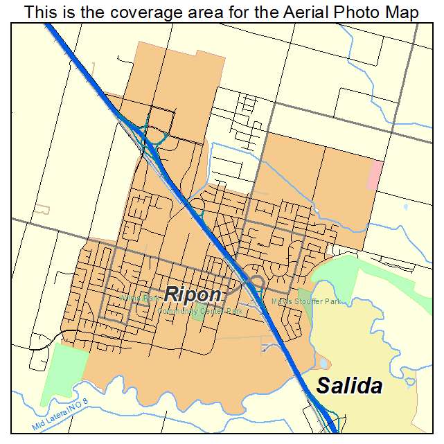 Ripon, CA location map 