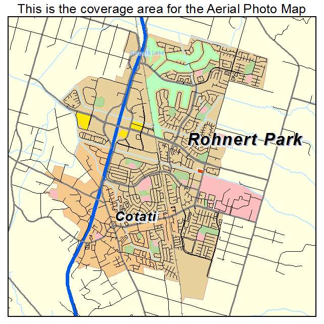 Rohnert Park, CA location map 
