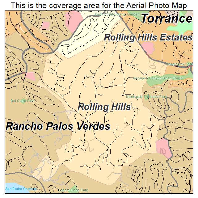 Rolling Hills, CA location map 