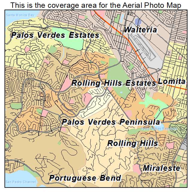 Rolling Hills Estates, CA location map 