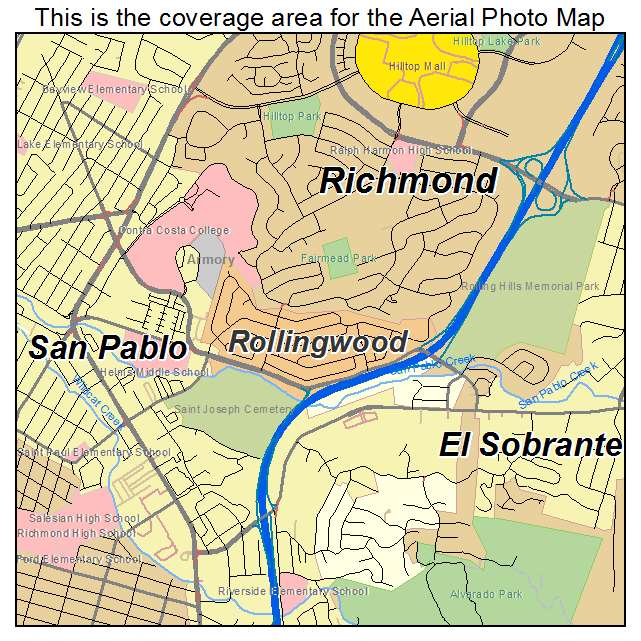 Rollingwood, CA location map 