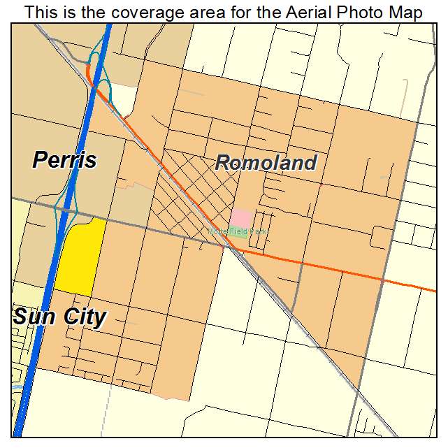 Romoland, CA location map 