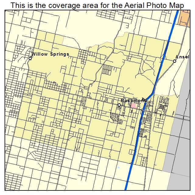 Rosamond, CA location map 