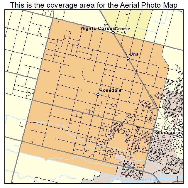 Rosedale, CA location map 