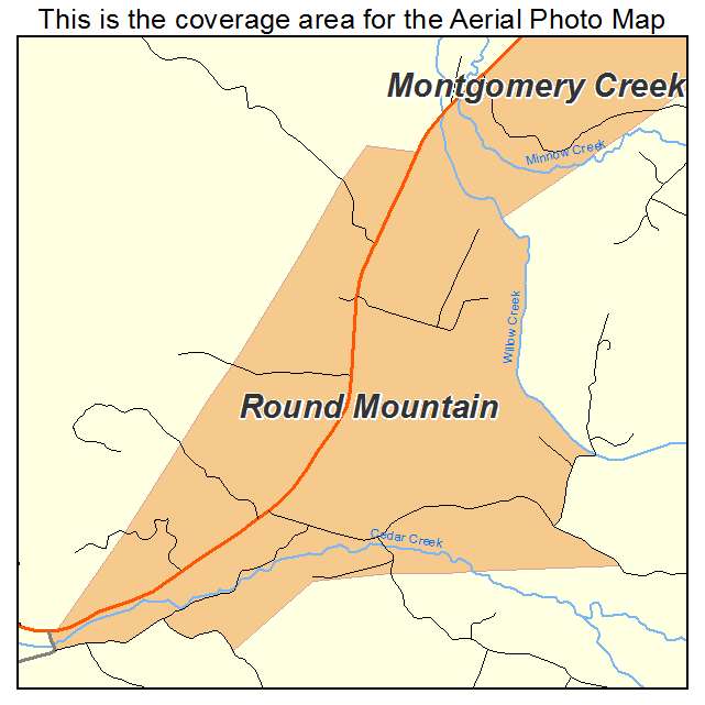Round Mountain, CA location map 