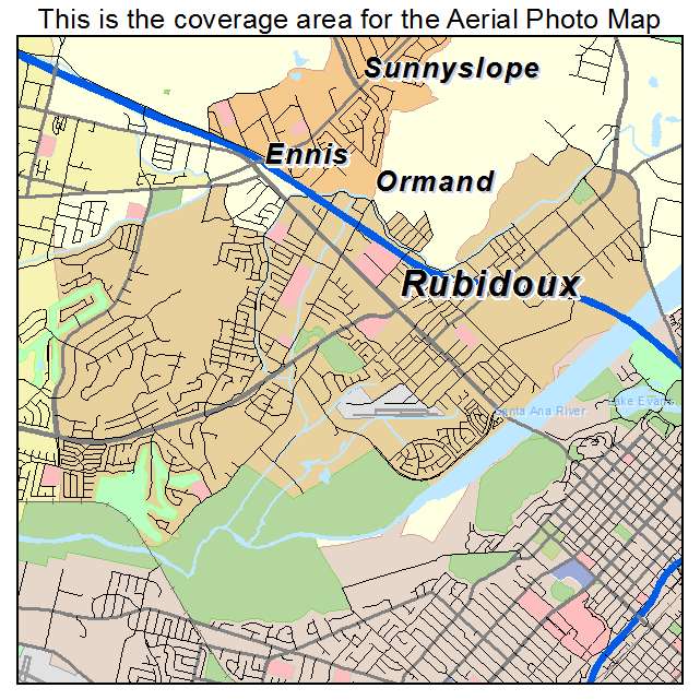 Rubidoux, CA location map 