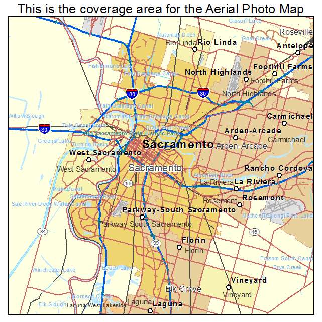 Sacramento, CA location map 