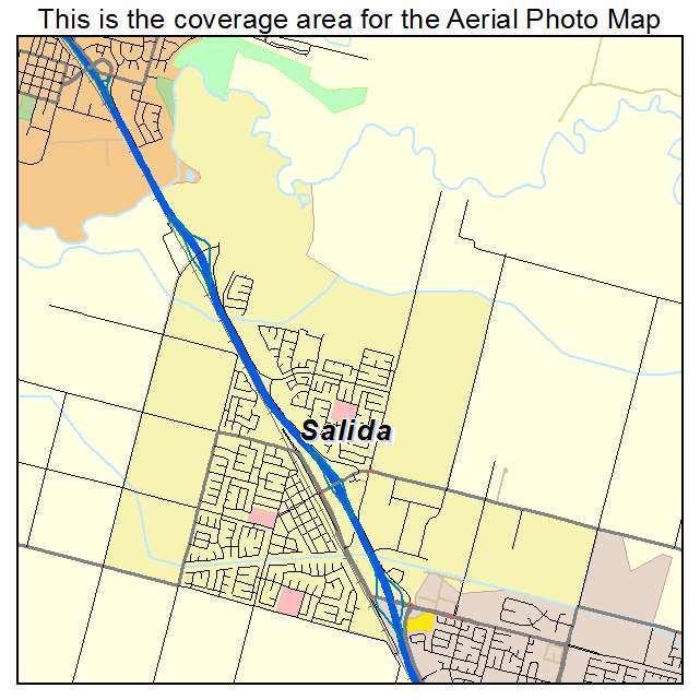 Aerial Photography Map Of Salida CA California Aerial Photography Map Of Salida CA California