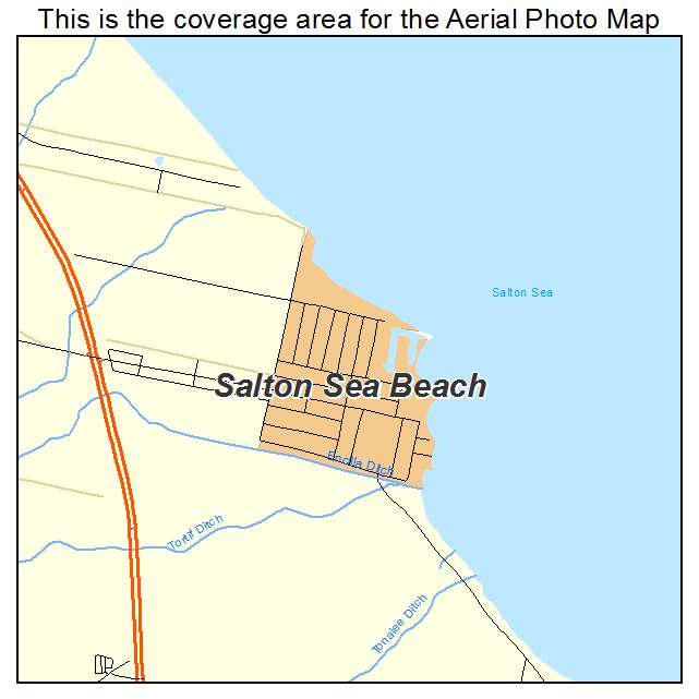 Salton Sea Beach, CA location map 