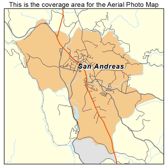 San Andreas, CA location map 