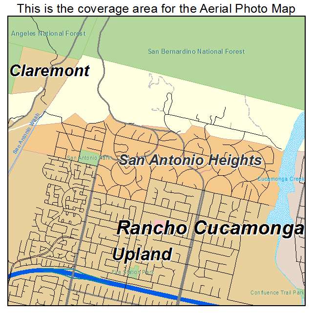 San Antonio Heights, CA location map 