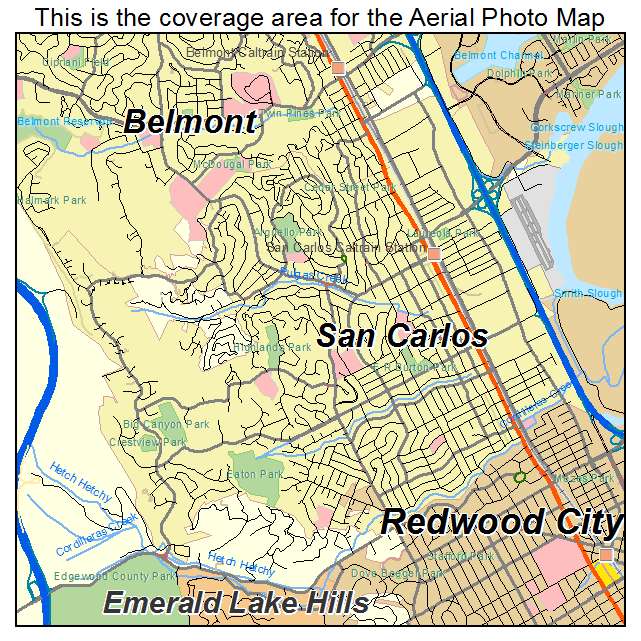 San Carlos, CA location map 