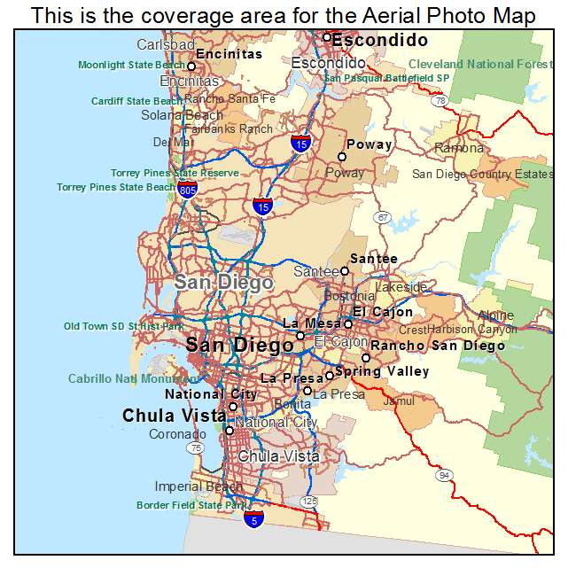 San Diego, CA location map 