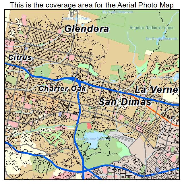 San Dimas, CA location map 