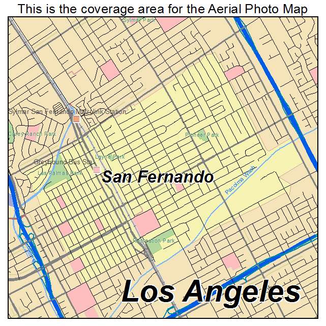 San Fernando, CA location map 