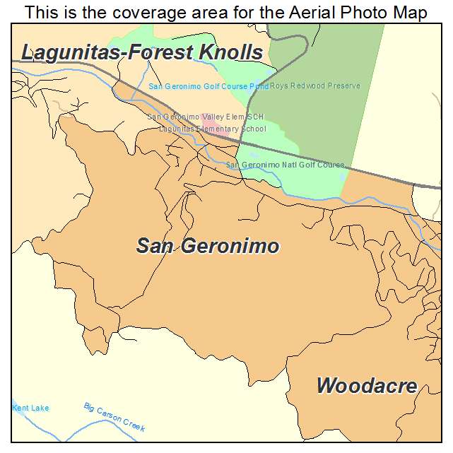 San Geronimo, CA location map 