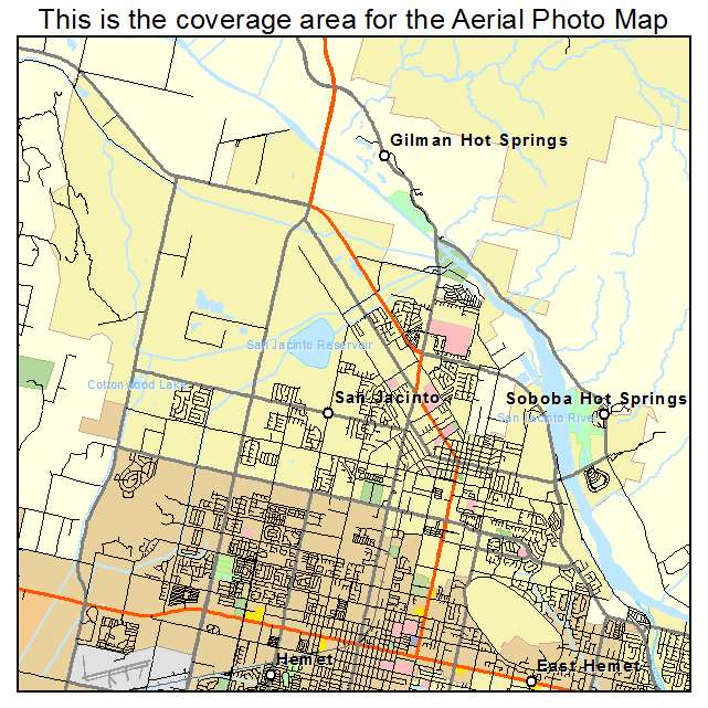 San Jacinto, CA location map 