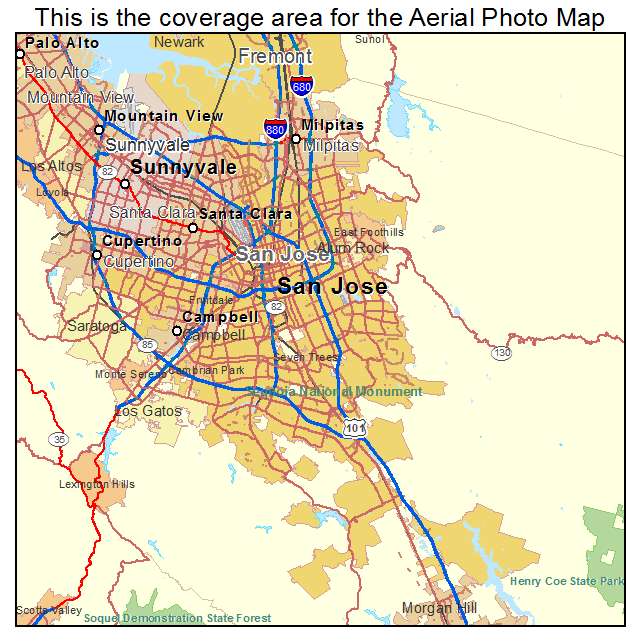 San Jose, CA location map 