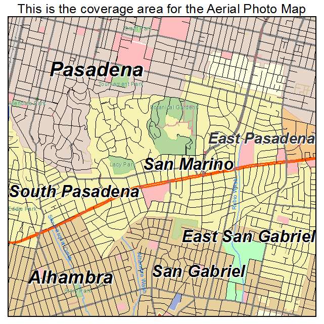 San Marino, CA location map 