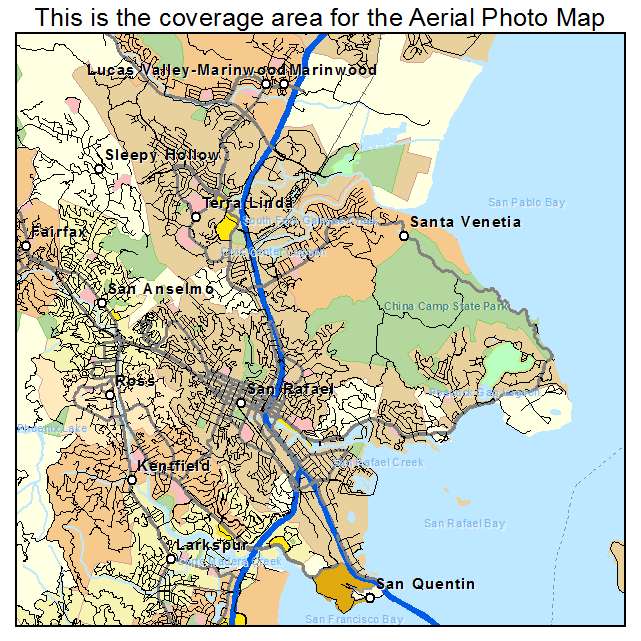 San Rafael, CA location map 