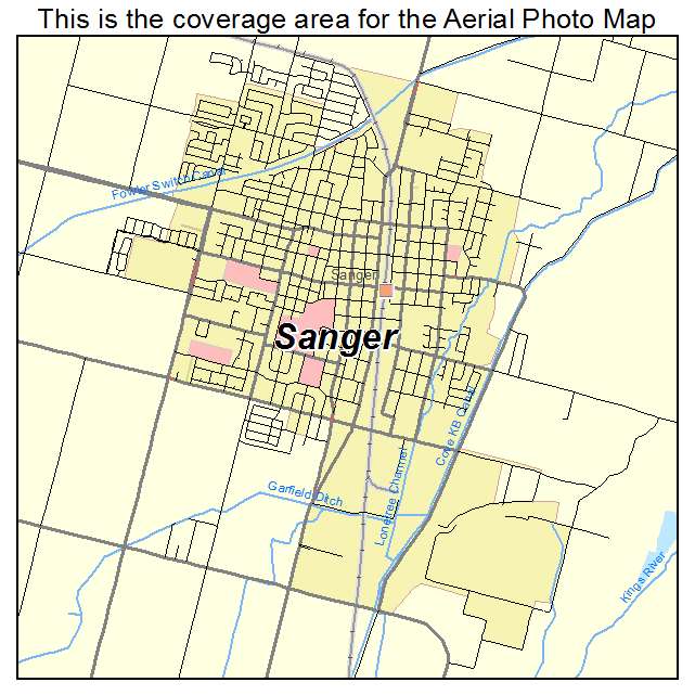 Sanger, CA location map 