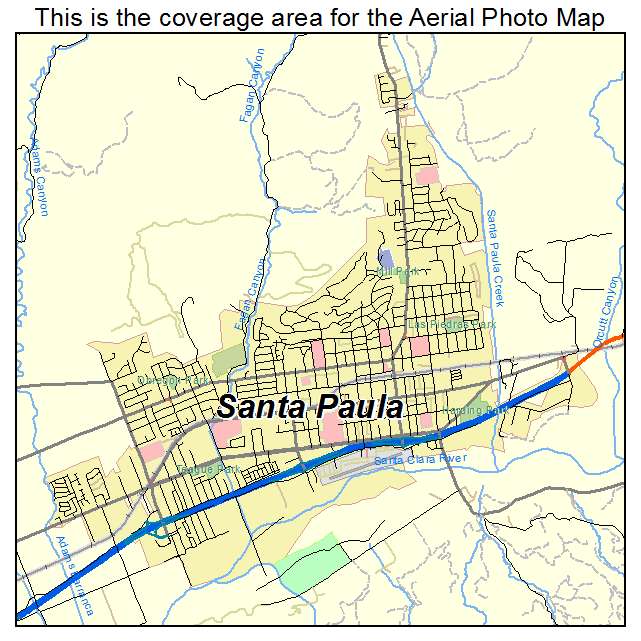 Santa Paula, CA location map 