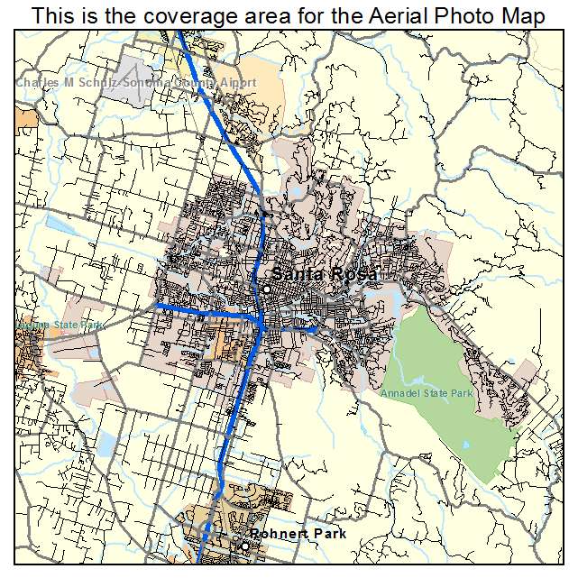 Santa Rosa, CA location map 