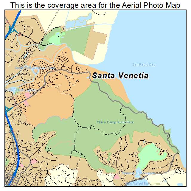 Santa Venetia, CA location map 