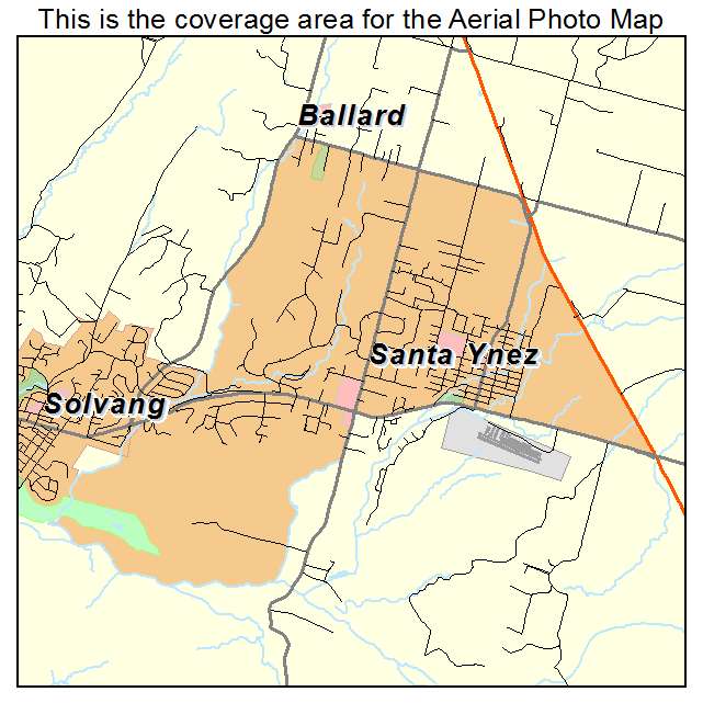 Santa Ynez, CA location map 