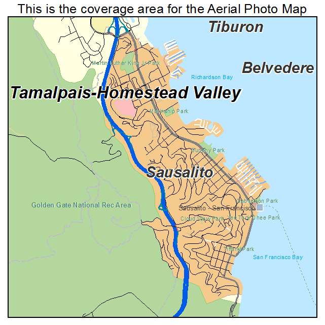 Sausalito, CA location map 