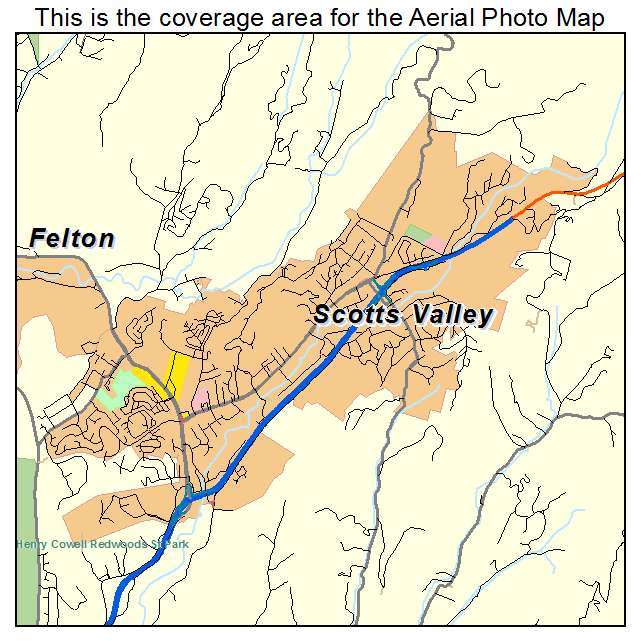 Scotts Valley, CA location map 