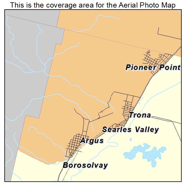 Searles Valley, CA location map 