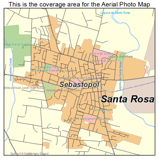 Sebastopol, CA location map 