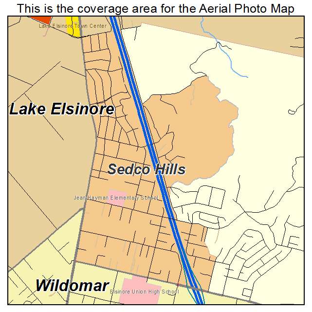 Sedco Hills, CA location map 