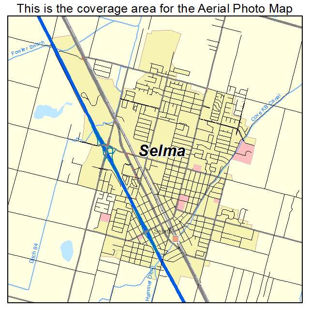 Selma, CA location map 