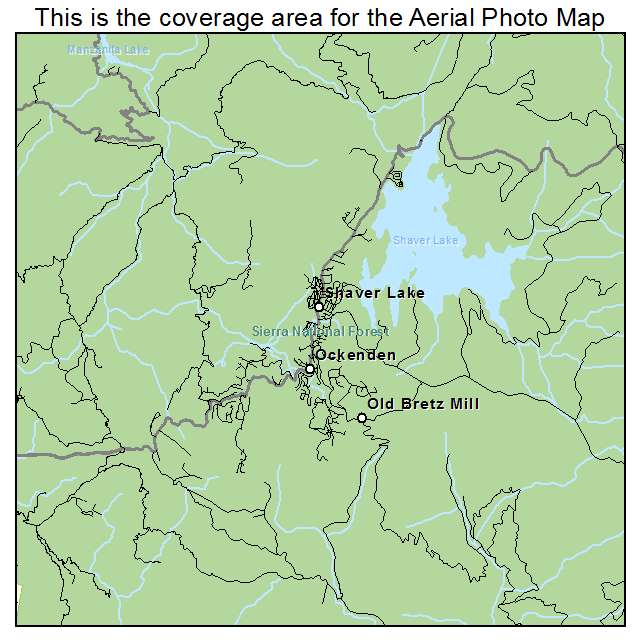 Shaver Lake, CA location map 