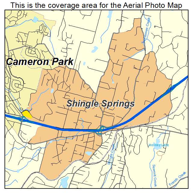 Shingle Springs, CA location map 