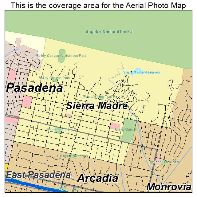 Sierra Madre, CA location map 